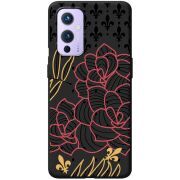 Черный чехол BoxFace OnePlus 9 FranceFlowers