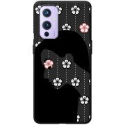 Черный чехол BoxFace OnePlus 9 Flower Hair