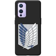 Черный чехол BoxFace OnePlus 9 Атака Титанов Крылья Свободы