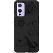 Черный чехол BoxFace OnePlus 9 Mountains