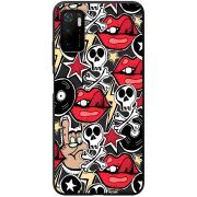 Черный чехол BoxFace Poco M3 Pro Rock Graffiti