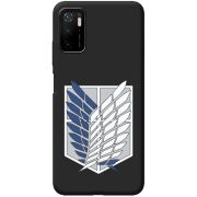 Черный чехол BoxFace Poco M3 Pro Атака Титанов Крылья Свободы