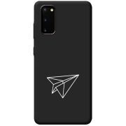 Черный чехол BoxFace Samsung Galaxy S20 (G980) Paper Plane