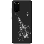 Черный чехол BoxFace Samsung Galaxy S20 (G980) Військовий літак