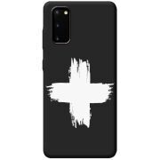 Черный чехол BoxFace Samsung Galaxy S20 (G980) Білий хрест ЗСУ