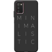 Черный чехол BoxFace Samsung Galaxy A03S (A037) Minimalistic