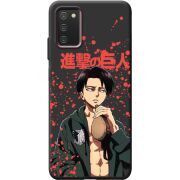 Черный чехол BoxFace Samsung Galaxy A03S (A037) Атака Титанов Леви