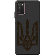 Черный чехол BoxFace Samsung Galaxy A03S (A037) Ukrainian Trident