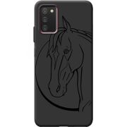 Черный чехол BoxFace Samsung Galaxy A03S (A037) Horse