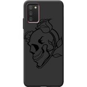 Черный чехол BoxFace Samsung Galaxy A03S (A037) Skull and Roses