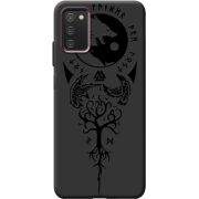 Черный чехол BoxFace Samsung Galaxy A03S (A037) Hugin and Munin