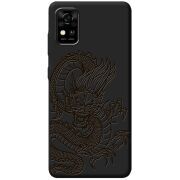 Черный чехол BoxFace ZTE Blade A31 Chinese Dragon