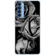 Чехол BoxFace OPPO Reno 4 Pro Black and White Roses