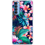 Чехол BoxFace OPPO Reno 4 Pro flowers in the tropics