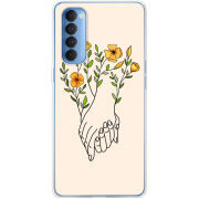 Чехол BoxFace OPPO Reno 4 Pro Flower Hands
