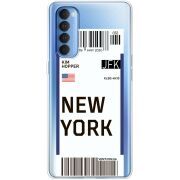 Прозрачный чехол BoxFace OPPO Reno 4 Pro Ticket New York