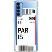 Прозрачный чехол BoxFace OPPO Reno 4 Pro Ticket Paris