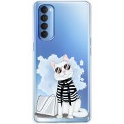Прозрачный чехол BoxFace OPPO Reno 4 Pro Cat Style