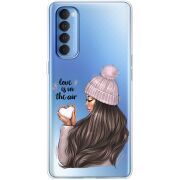 Прозрачный чехол BoxFace OPPO Reno 4 Pro love is in the air