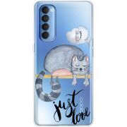 Прозрачный чехол BoxFace OPPO Reno 4 Pro Just Love