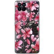 Прозрачный чехол BoxFace Realme 8 Pink Magnolia