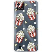 Прозрачный чехол BoxFace Realme C11 2021 с 3D-глазками Popcorn