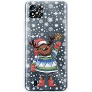Прозрачный чехол BoxFace Realme C11 2021 Christmas Deer with Snow