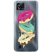 Прозрачный чехол BoxFace Realme C11 2021 Donuts
