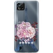 Чехол со стразами Realme C11 2021 Eiffel Tower