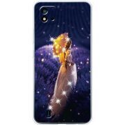Чехол со стразами Realme C11 2021 Girl with Umbrella