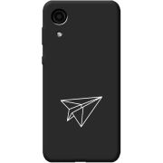 Черный чехол BoxFace Samsung Galaxy A03 Core A032 Paper Plane