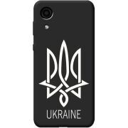 Черный чехол BoxFace Samsung Galaxy A03 Core A032 Тризуб монограмма ukraine