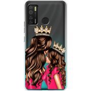 Прозрачный чехол BoxFace Tecno Spark 5 Pro Queen and Princess