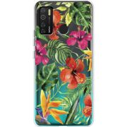 Прозрачный чехол BoxFace Tecno Spark 5 Pro Tropical Flowers