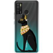 Чехол со стразами BoxFace Tecno Spark 5 Pro Egipet Cat