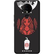 Черный чехол BoxFace Tecno Spark 6 RedWhite Coffee