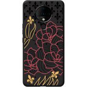 Черный чехол BoxFace Tecno Spark 6 FranceFlowers