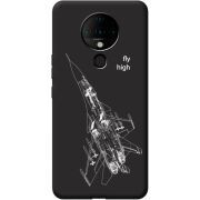 Черный чехол BoxFace Tecno Spark 6 Військовий літак