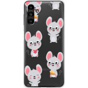 Прозрачный чехол BoxFace Samsung Galaxy A13 5G (A136) с 3D-глазками Mouse