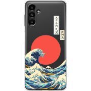 Прозрачный чехол BoxFace Samsung Galaxy A13 5G (A136) Большая волна в Канагаве