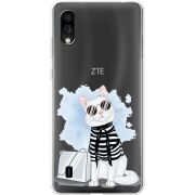 Прозрачный чехол BoxFace ZTE Blade A5 2020 Cat Style