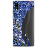 Чехол со стразами ZTE Blade A5 2020 Peafowl