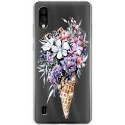 Чехол со стразами ZTE Blade A5 2020 Ice Cream Flowers
