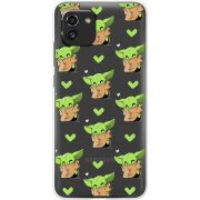 Прозрачный чехол BoxFace Samsung Galaxy A03 (A035) Pattern Baby Yoda