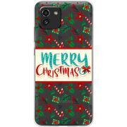 Прозрачный чехол BoxFace Samsung Galaxy A03 (A035) Vintage Christmas Pattern