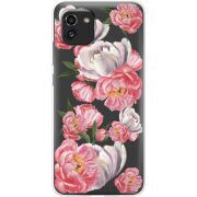 Прозрачный чехол BoxFace Samsung Galaxy A03 (A035) Peony Watercolor Style