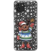 Прозрачный чехол BoxFace Samsung Galaxy A03 (A035) Christmas Deer with Snow