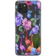 Прозрачный чехол BoxFace Samsung Galaxy A03 (A035) Flamingo