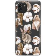 Прозрачный чехол BoxFace Samsung Galaxy A03 (A035) Cotton and Rabbits