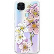 Прозрачный чехол BoxFace ZTE Blade V2020 Cherry Blossom